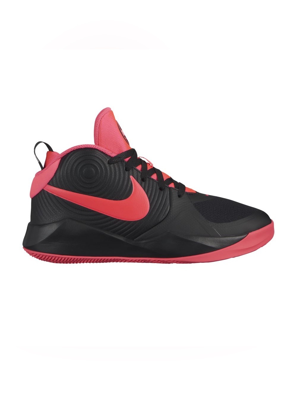 NWT Nike Team Hustle D 9 GS Kids Basketball Shoes Black Pink Size 4Y
